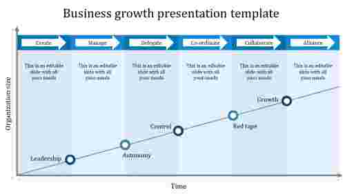 business growth presentation template-blue